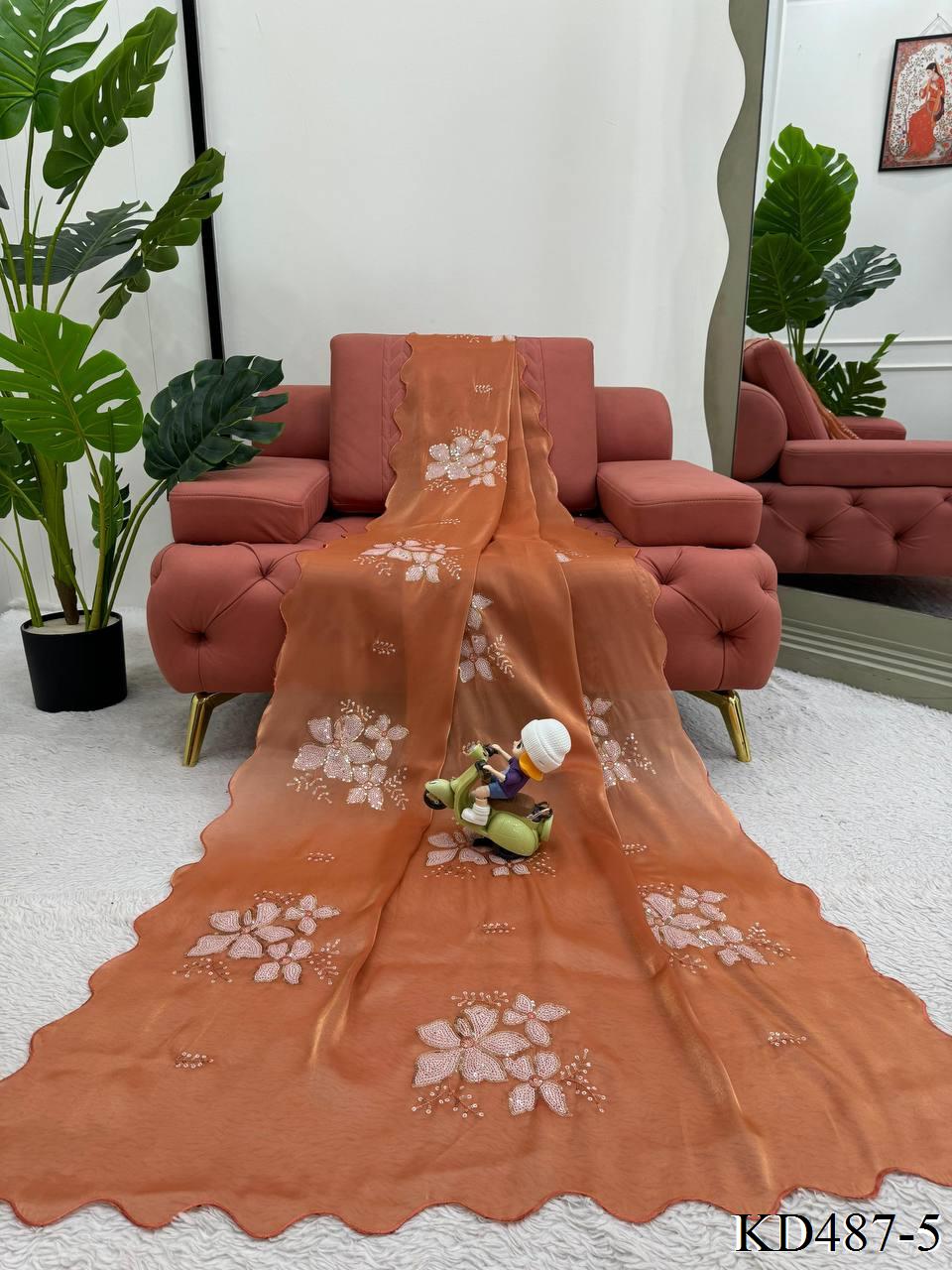 Jimmy Chu Saree With Thred Sequnce work