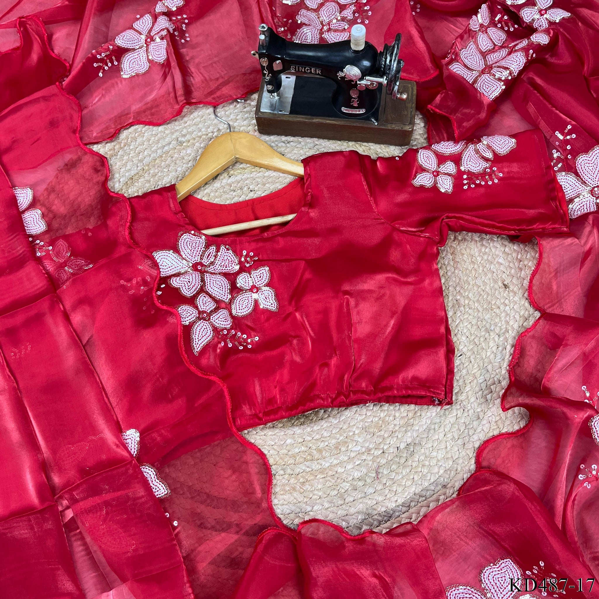 Jimmy Chu Saree With Thred Sequnce work