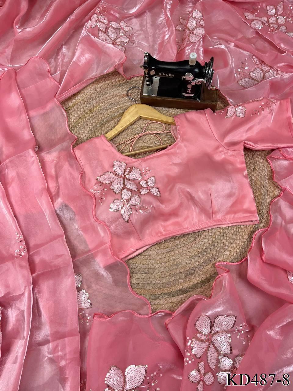 Jimmy Chu Saree With Thred Sequnce work