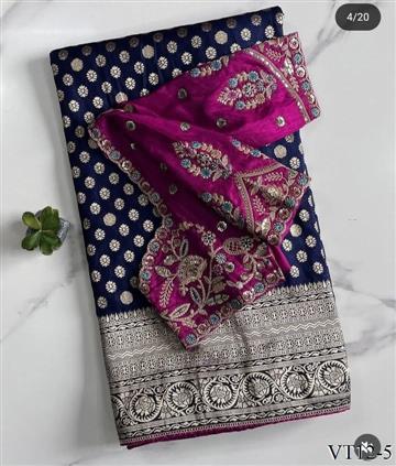 Pure Banarasi with Heavy Weaving Hand Design WORK the saree