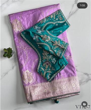 Pure Banarasi with Heavy Weaving Hand Design WORK the saree