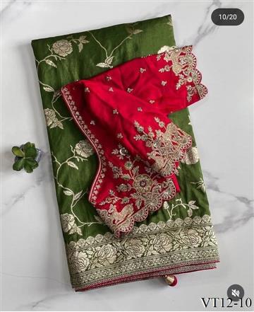 Pure Banarasi with Heavy Weaving Hand Design WORK the saree