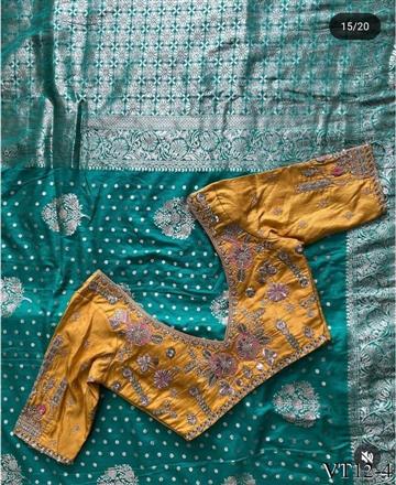 Pure Banarasi with Heavy Weaving Hand Design WORK the saree