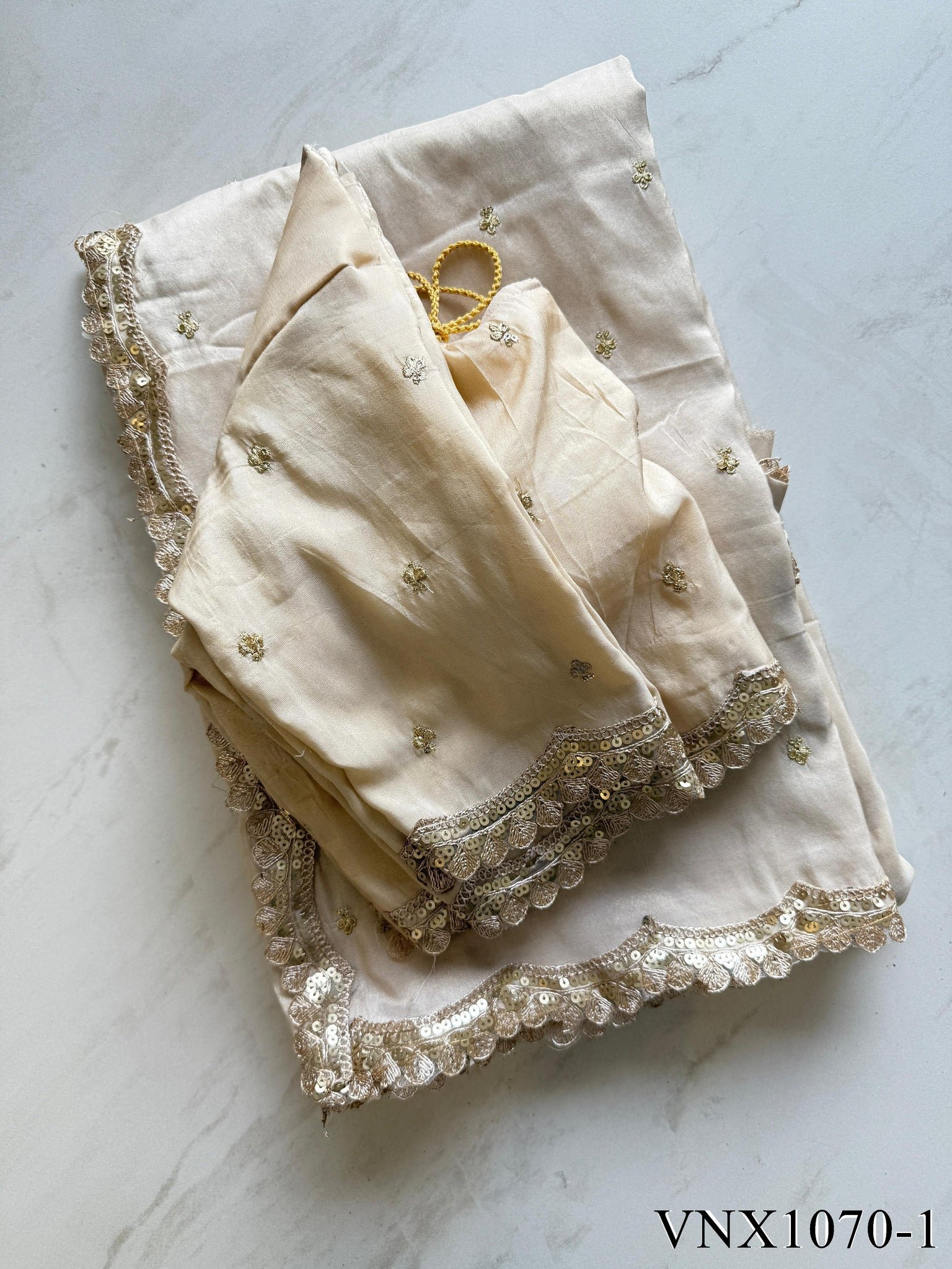 Tissue Silk saree with embroidery Sequence and Thred Work on all over the saree