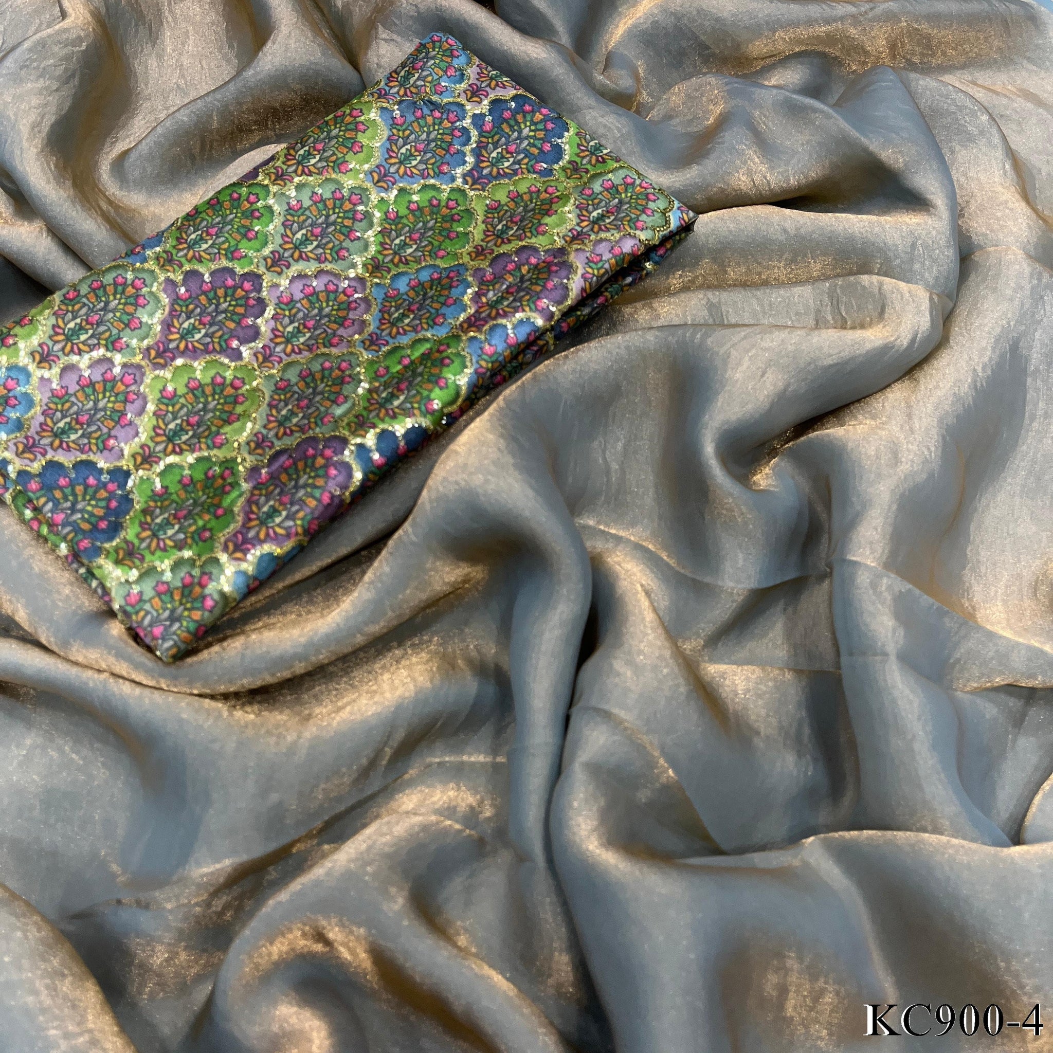 Pure space Silk saree with Plain Work on all over the saree
