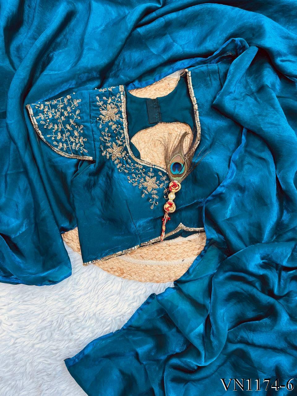 Primium Space with Hand Embroidery work the saree
