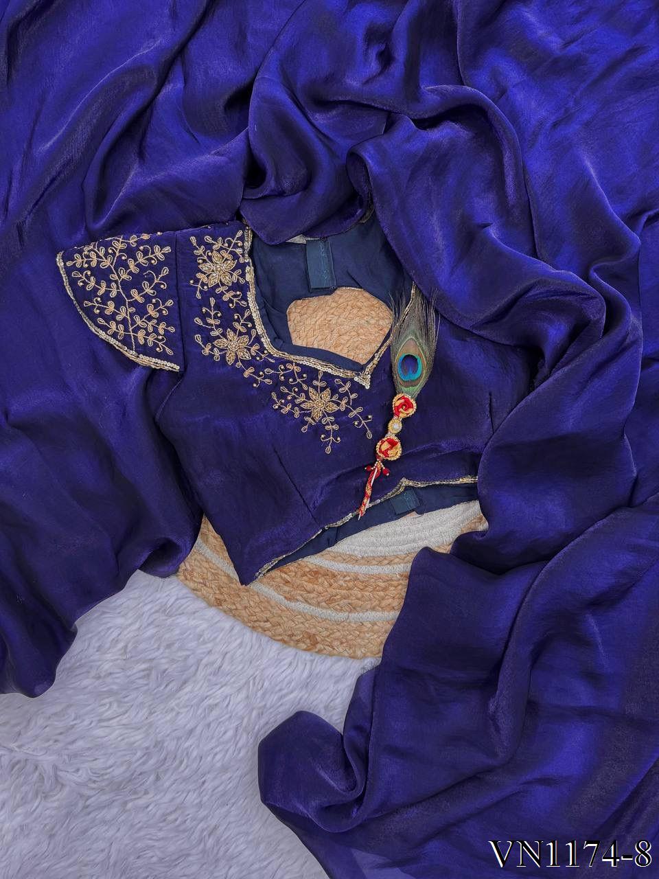 Primium Space with Hand Embroidery work the saree