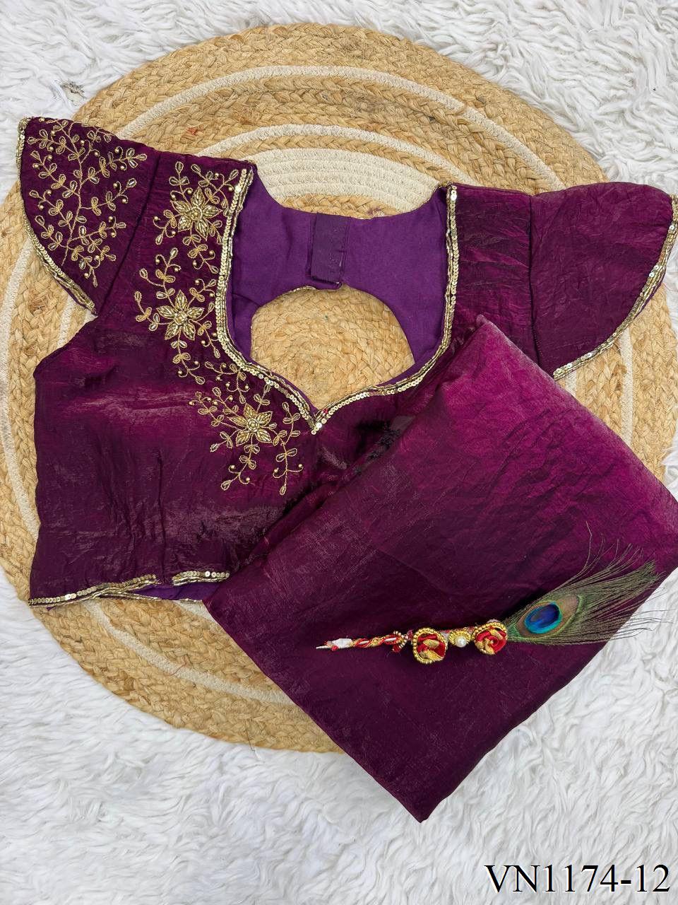 Primium Space with Hand Embroidery work the saree