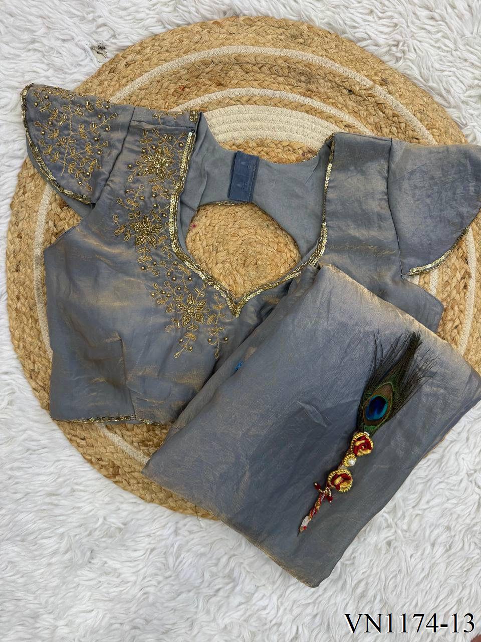 Primium Space with Hand Embroidery work the saree