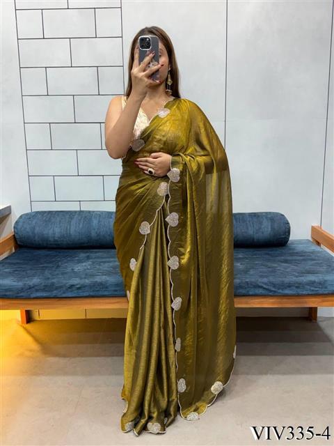 Space Silk Silk with Loving Hart Diamond Cut work the saree
