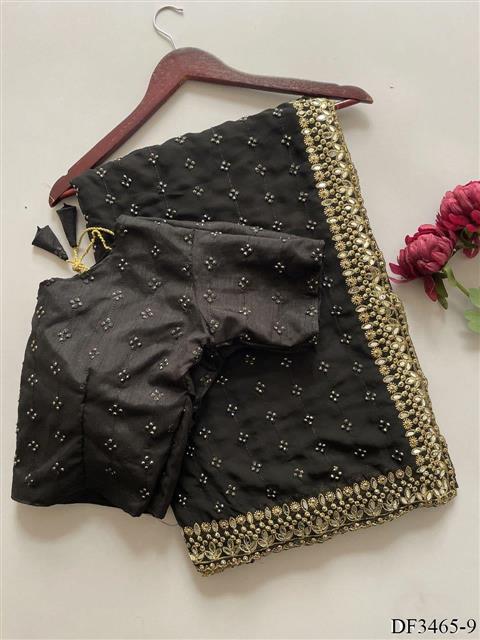 Faux Georgette with Heavy Coading Lace Borde work the saree