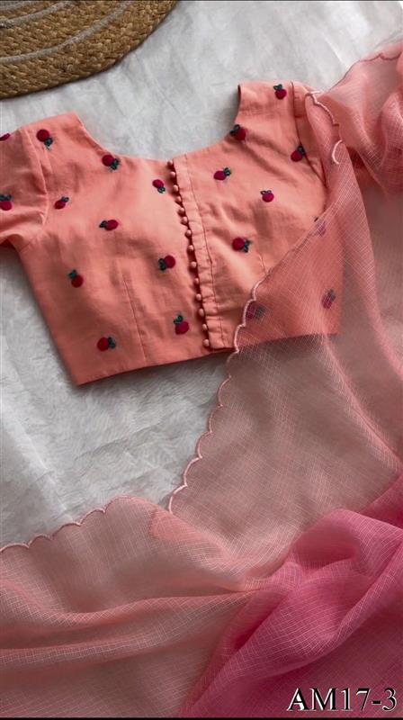 Soft cotton saree with Heavy beautiful hand dying work the saree