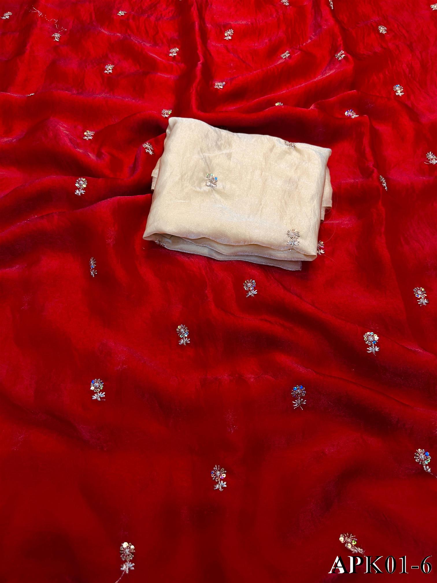 Fendy Sattin Dual Shaded Saree With Beautiful Zari With Sequence Work