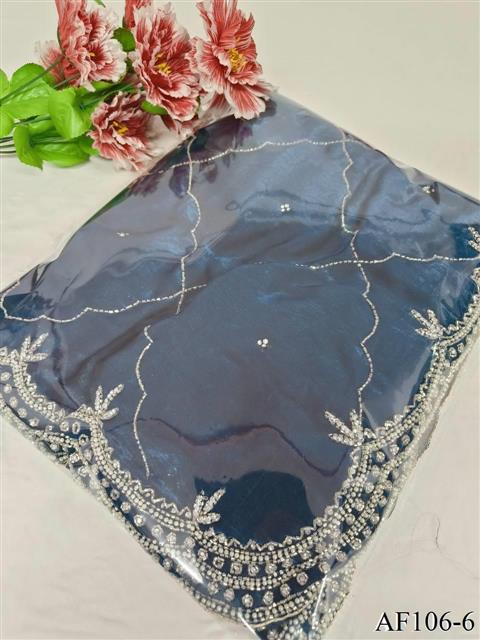 Pure Soft Fandy Silk with Heavy Diamond Khatli Work the saree