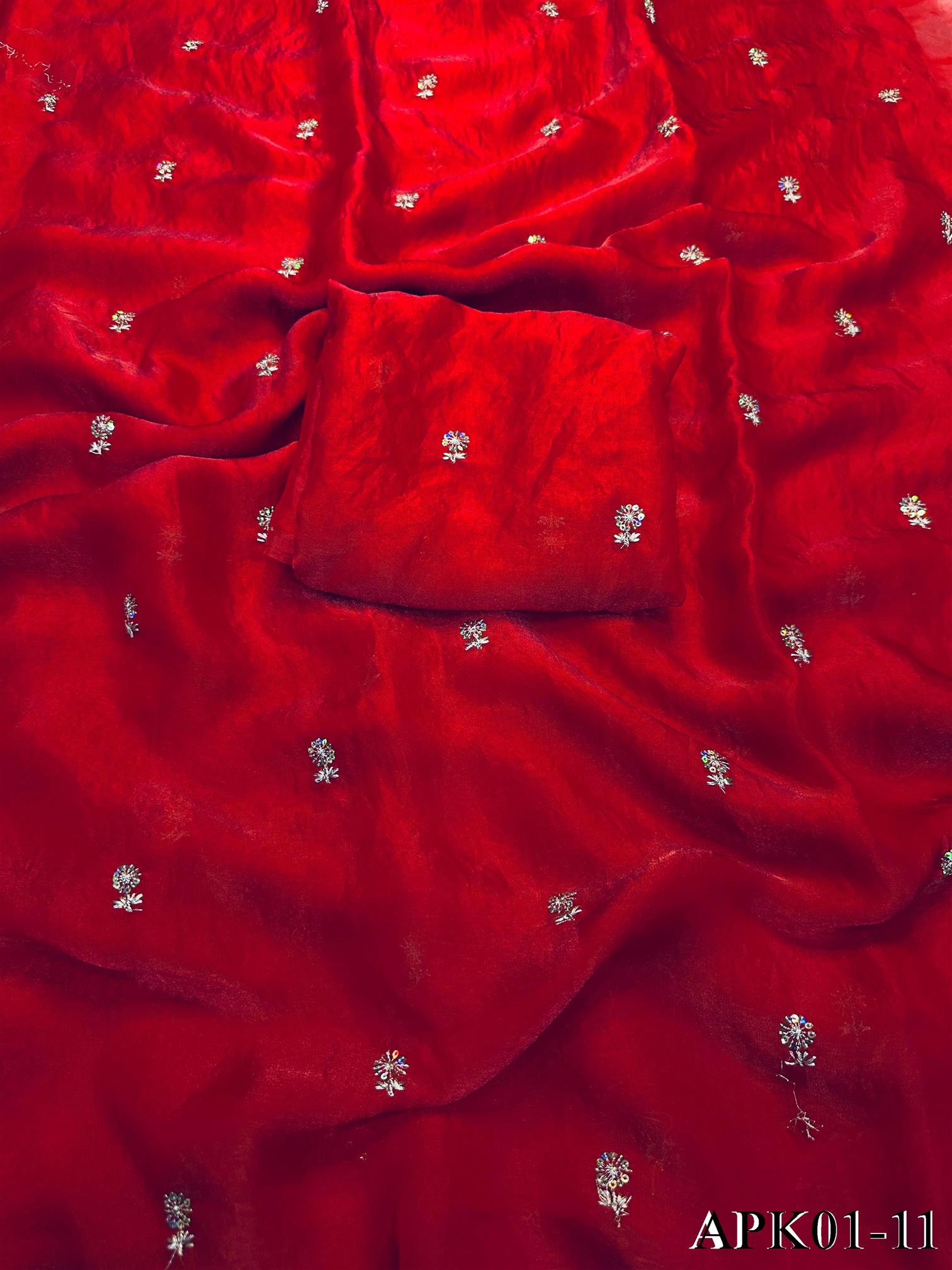 Fendy Sattin Dual Shaded Saree With Beautiful Zari With Sequence Work