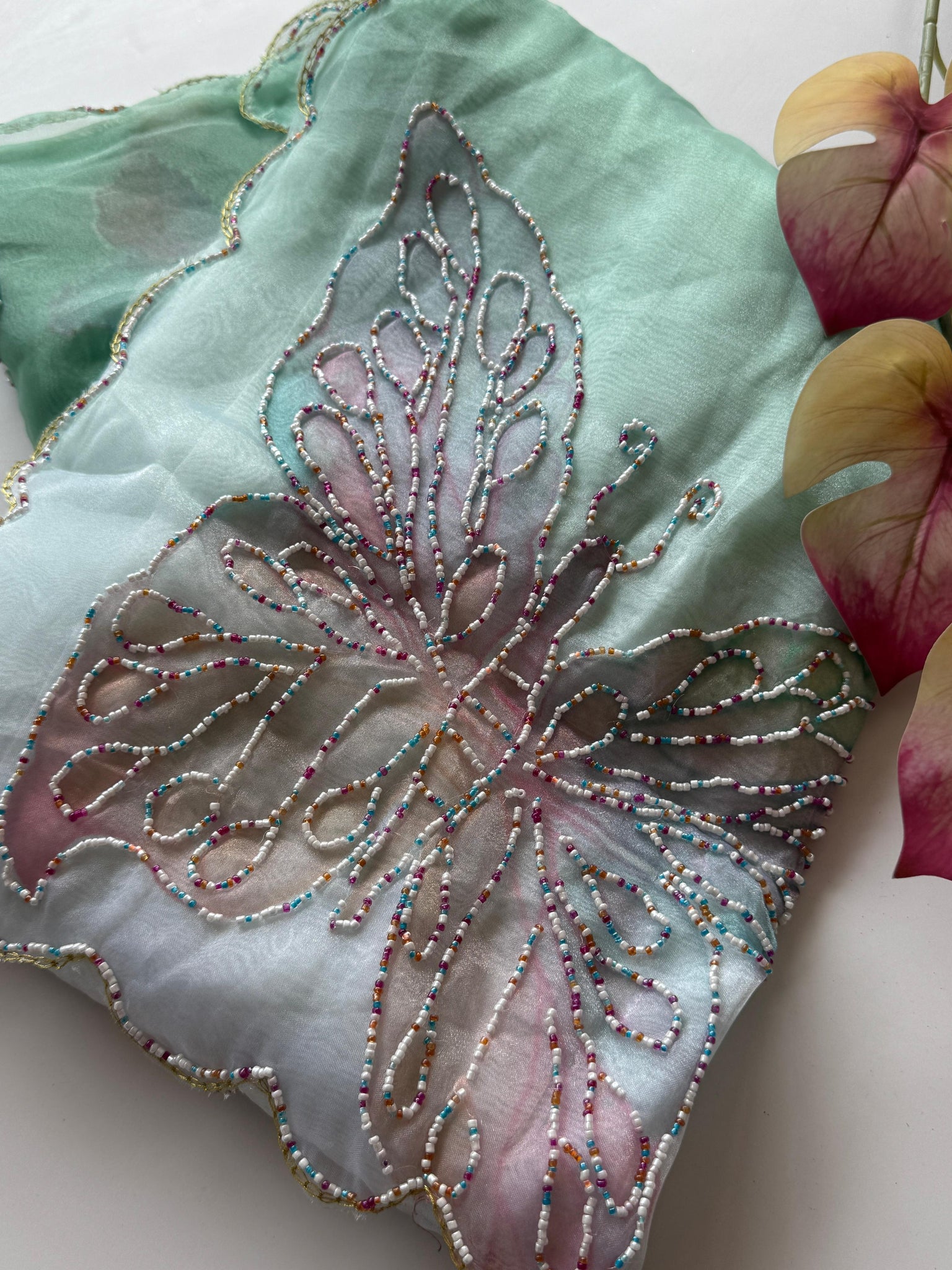 Primium Orgenza Tissue saree with Digital Pritnted Butterfly Workon all over the saree