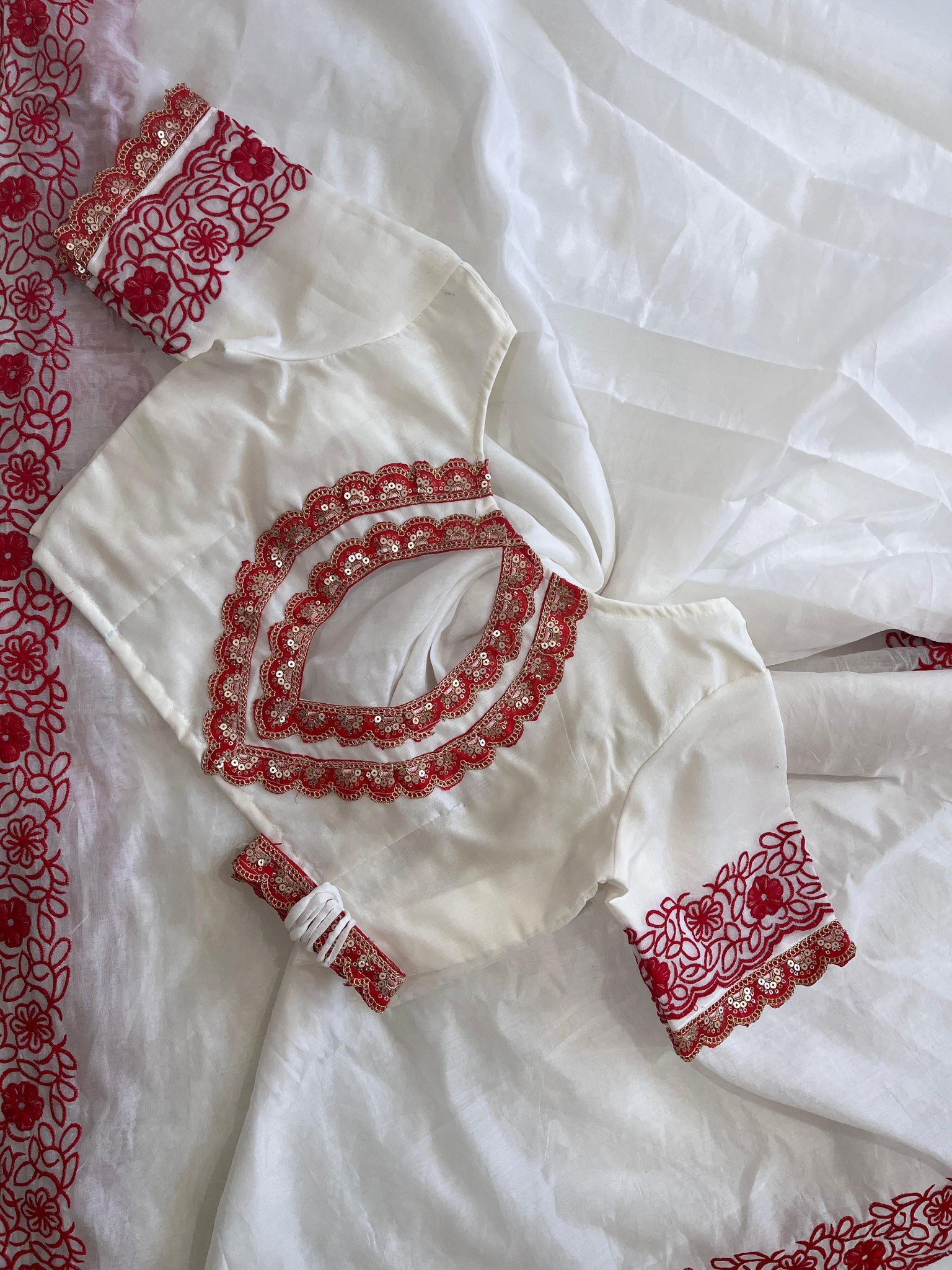 Pure Chanderi Cotton with Embroidary work the saree