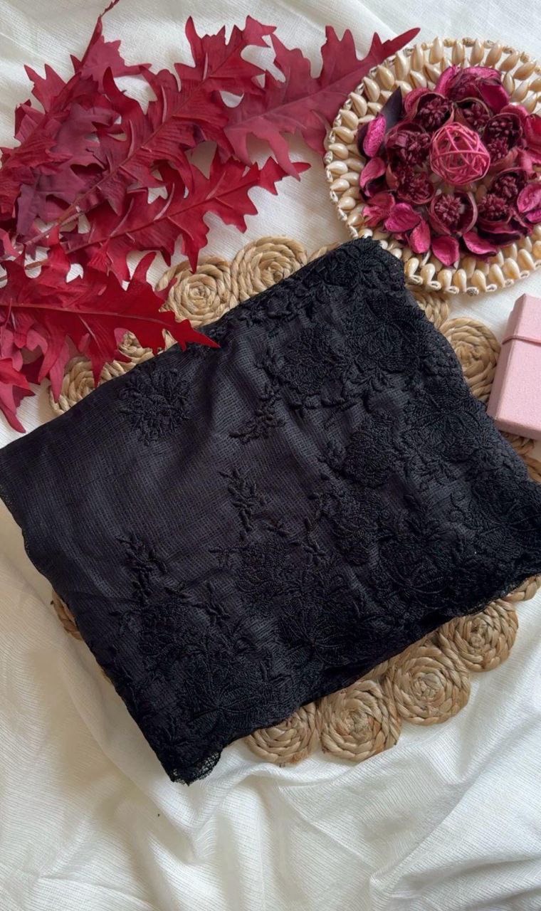 Pure Soft Kota Doriya Multi Thread Work Saree With Kota Doriya&nbsp;Blouse
