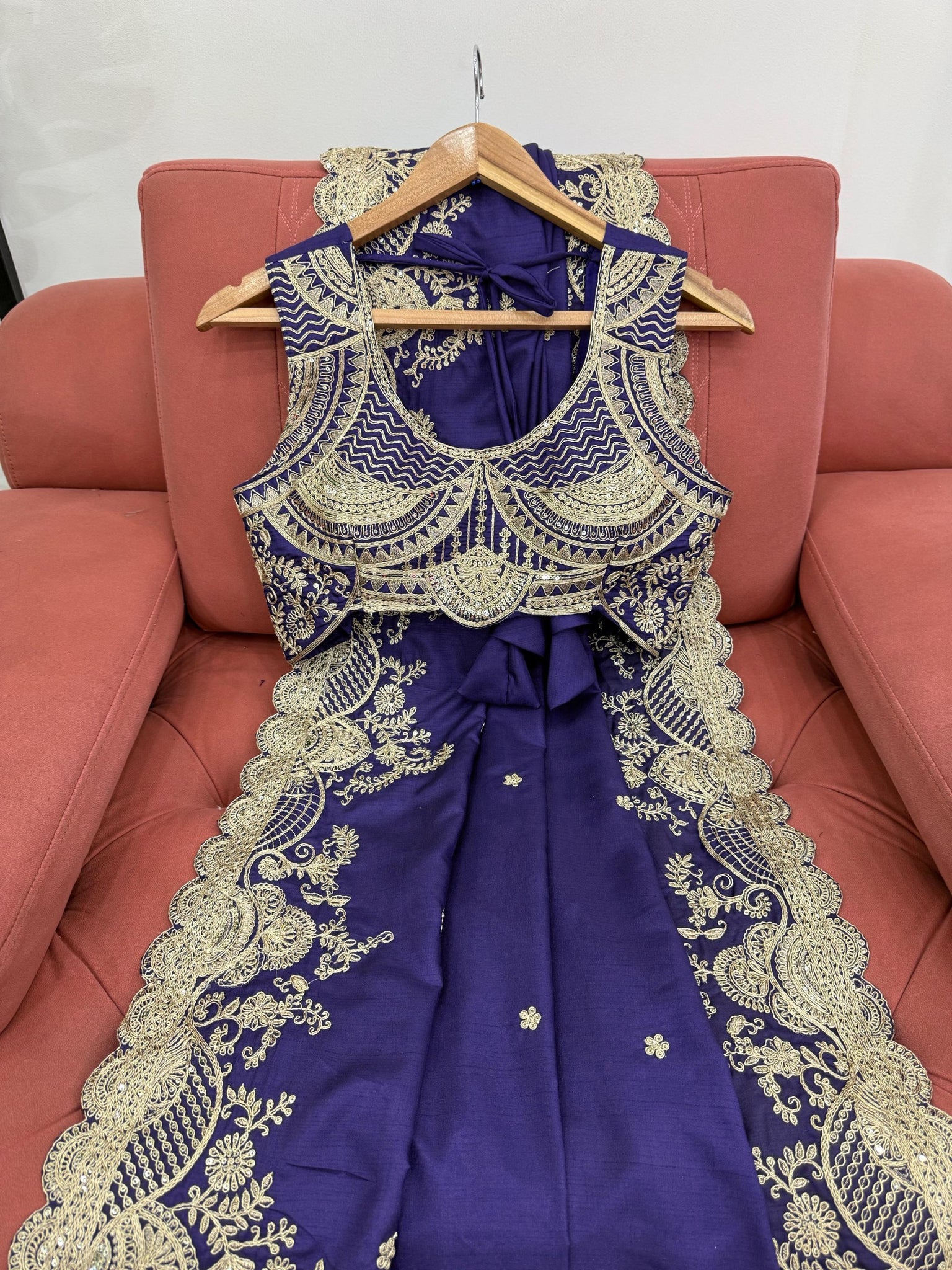 Navy Color Rangoli Silk Saree With Sequnce work UnStitched Blouse